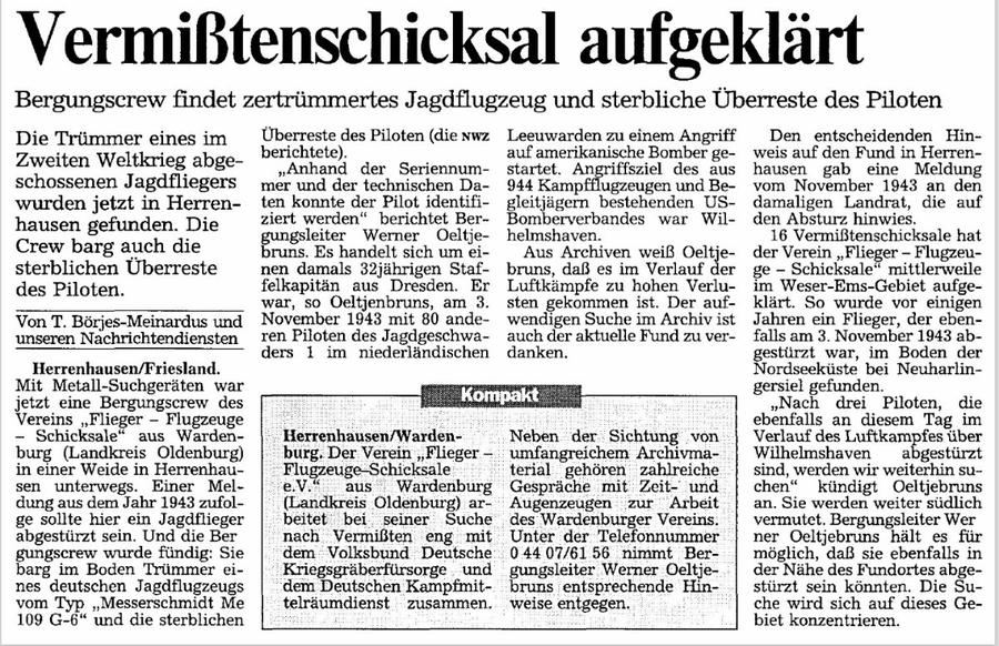 Zeitungsausschnitt Faber.