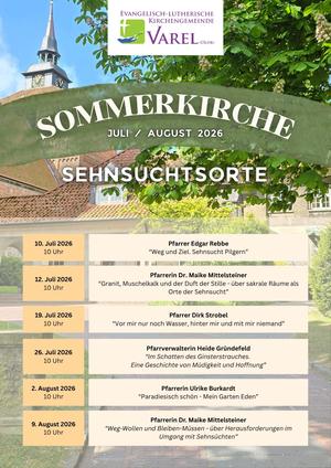 Sommerkirche Juli / August 2026
