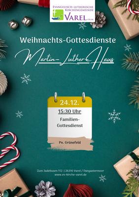 Termine Weihnachtsgottesdienste in Dangastermoor.