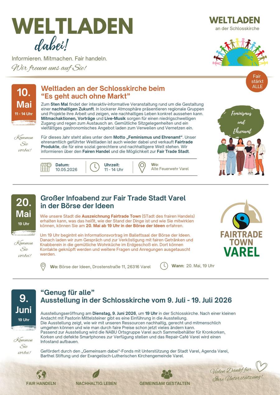 Weltladen an der Schlosskirche - Informieren, Mitmachen, Fair handeln