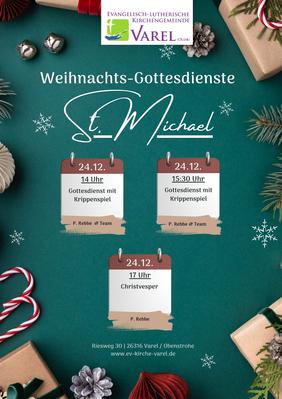 Termine Weihnachtsgottesdienste in Obenstrohe.