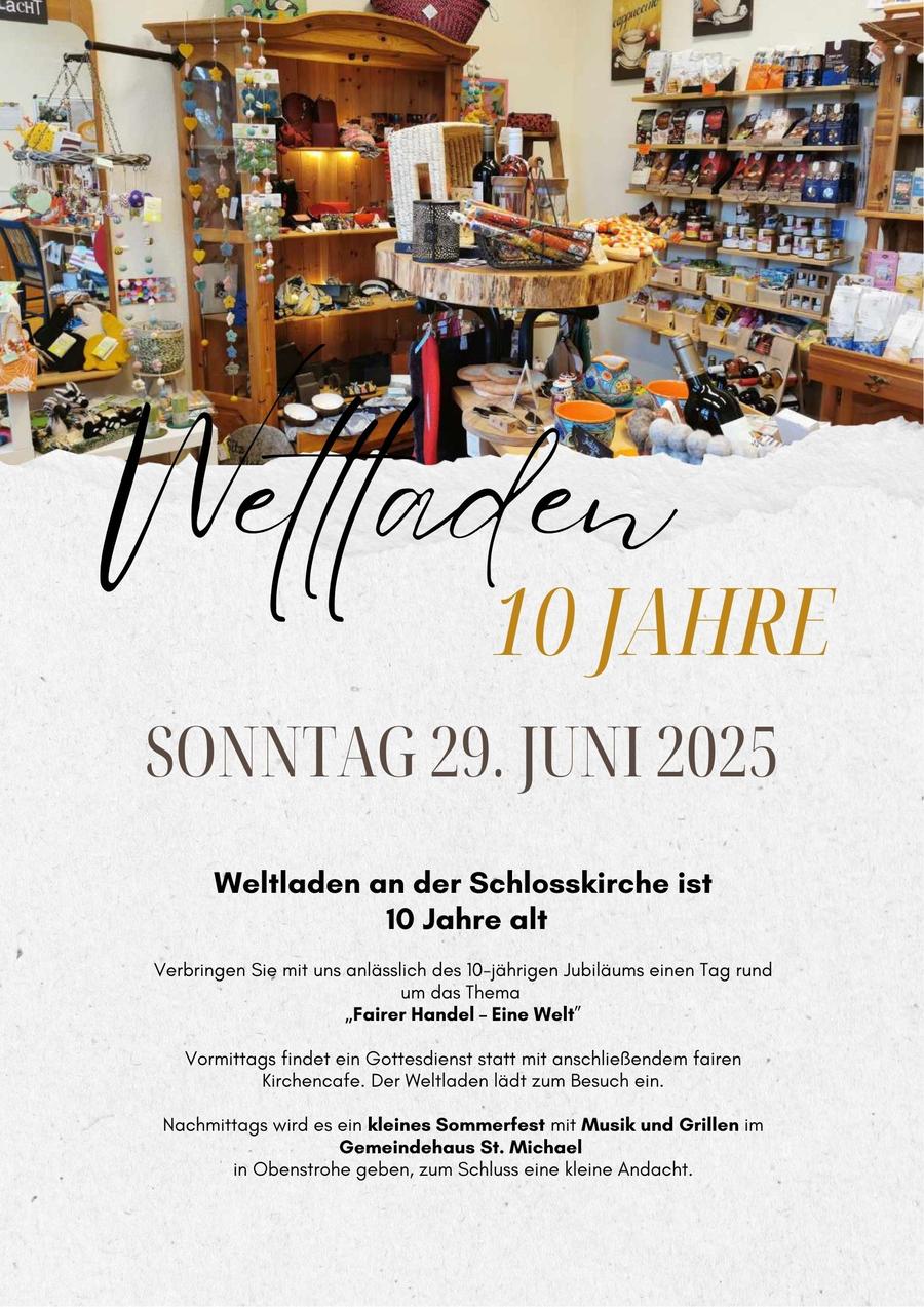 Save the Date - Weltladen feiert Jubiläum.