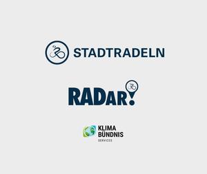 Logo STADTRADELN. Eine Kampagne von Klima-Bündnis Services.