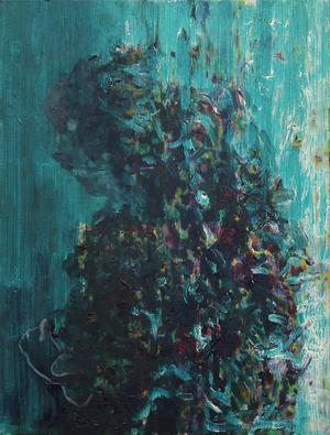 Esther zweifelnd, Öl auf Gewebe