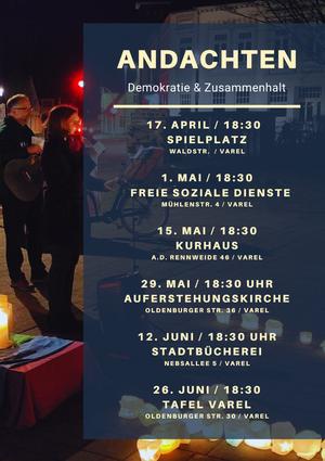 Andachten für Demokratie und Zusammenhalt.
