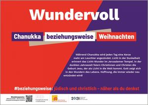 Chanukka beziehungsweise Weihnachten.