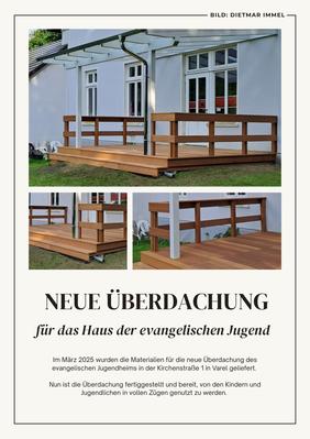 Neue Überdachung im Jugendheim Varel.
