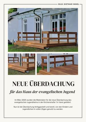 Neue Überdachung im Jugendheim Varel.