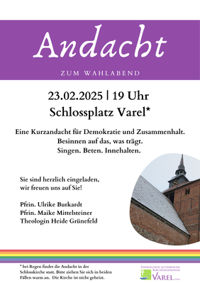 Andacht zum Wahlabend am 23. Februar 2025.