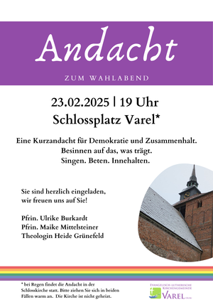 Andacht zum Wahlabend am 23. Februar 2025.