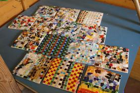 Mosaik Werkstücke der Kinder