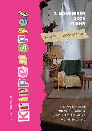 Probenbeginn Krippenspiel in der Schlosskirche