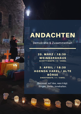Andachten für Demokratie und Zusammenhalt.