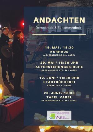 Andachten für Demokratie und Zusammenhalt.