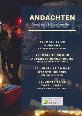 Andachten für Demokratie und Zusammenhalt.